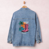 Sunkissed Cowgirl Westerne Laarzen Retro Zonnegolv Denim Jacket (Hangar)
