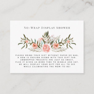 Sunkissed Floral   Geen wrap display douche invoeg Informatiekaartje