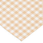 Sunkissed Pumpkin | Licht Sinaasappel Gingham Tafelkleed (Gekanteld)