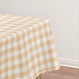 Sunkissed Pumpkin   Licht Sinaasappel Gingham Tafelkleed