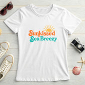 Sunkissed Sea Breezy; Retro Surf-Inspired  Summer  T-shirt