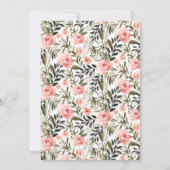 Sunkissed Summer Floral Baby shower Bingo Kaart (Achterkant)