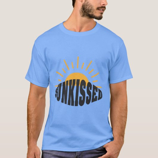 Sunkissed T-Shirt Zomer Zee Strand Sunset Retro (Voorkant)