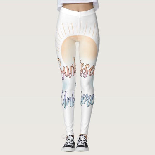 Sunkissed Unbothered Aesthetic Leggings (Voorkant)