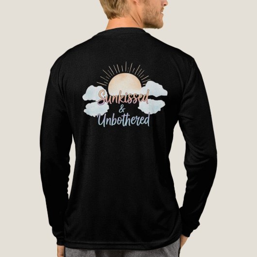 Sunkissed Unbothered Aesthetic Tri-Blend Shirt (Achterkant volledig)
