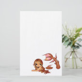 "Sunkust Mermaid" Stationery Briefpapier (Staand voorkant)