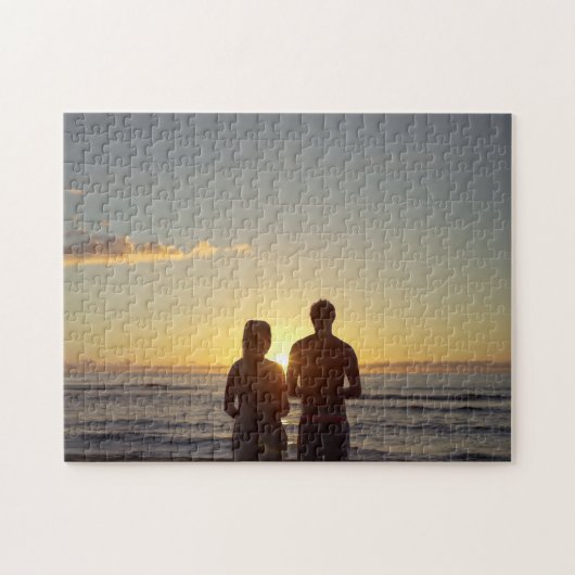 Sunlight Afbeelding Shot Couple on Beach Legpuzzel (Horizontaal)