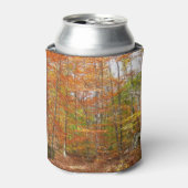 Sunlight Dapapped Herfst Trail at Laurel Hill Park Blikjeskoeler (Blikje Voorkant)