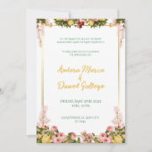 Sunlight & Greenery Wedding Invite Kaart (Voorkant)