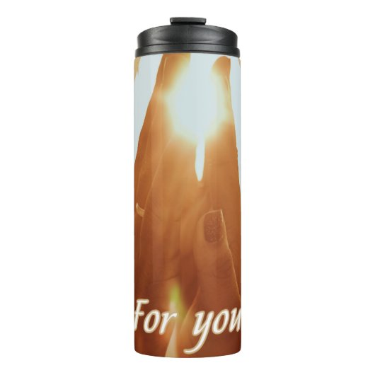 Sunlight Hands Aesthetic Thermal Mug Thermosbeker (Voorkant)