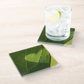 Sunlight Heart Leaf Glass Coaster Glazen Onderzetter (Schuin)
