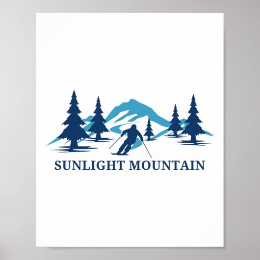 Sunlight Mountain Colorado Skigebied Bergen Poster (Voorkant)