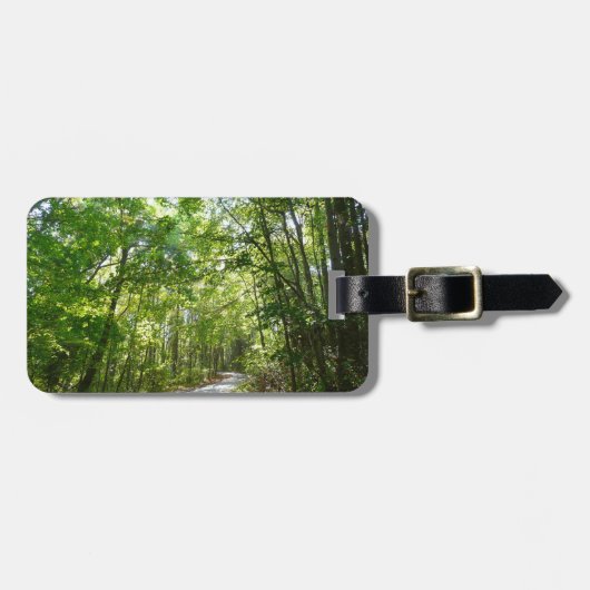 Sunlight on Wooded Path in Centennial Park Bagagelabel (Voorkant horizontaal)