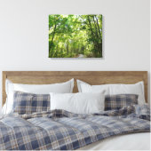 Sunlight on Wooded Path in Centennial Park Canvas Afdruk (Insitu (Slaapkamer))