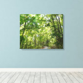 Sunlight on Wooded Path in Centennial Park Canvas Afdruk (Insitu (Houten vloer))