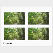 Sunlight on Wooded Path in Centennial Park Rechthoekige Sticker (Vel)