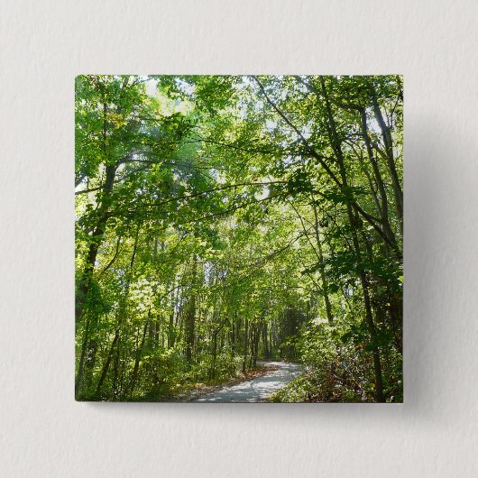 Sunlight on Wooded Path in Centennial Park Vierkante Button 5,1 Cm (Voorkant)