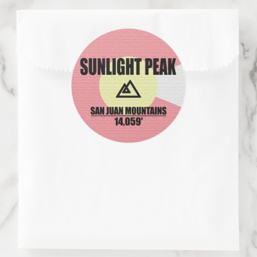 Sunlight Peak Ronde Sticker (Tas)