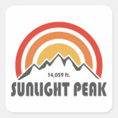 Sunlight Peak Vierkante Sticker (Voorkant)