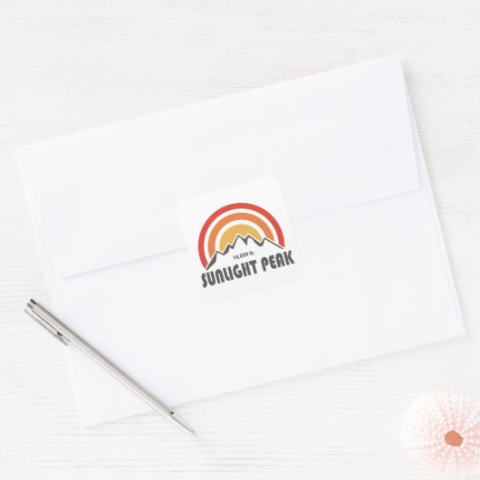 Sunlight Peak Vierkante Sticker (Envelop)