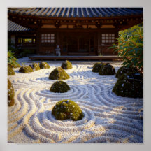 Sunlight & Shadows - Raked Gravel Zen Garden
