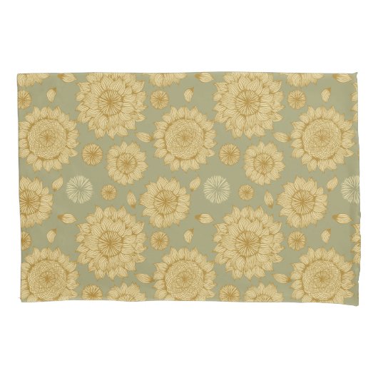 Sunlight Stillness II in gedempte olijf Kussensloop (Voorkant)