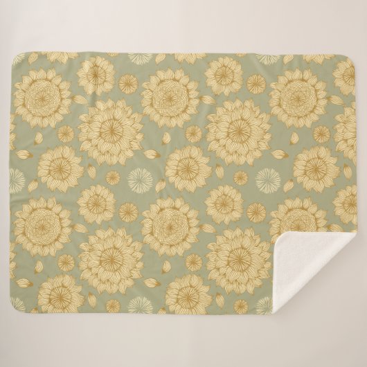 Sunlight Stillness II in gedempte olijf Sherpa Deken (Voorkant (horizontaal))