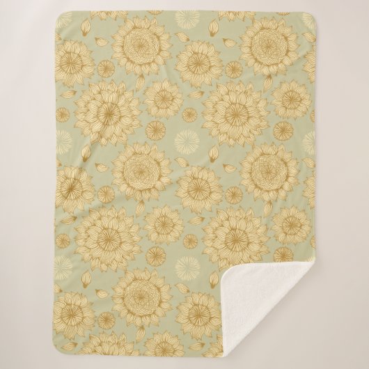 Sunlight Stillness II in Light Olive Sherpa Deken (Voorkant)