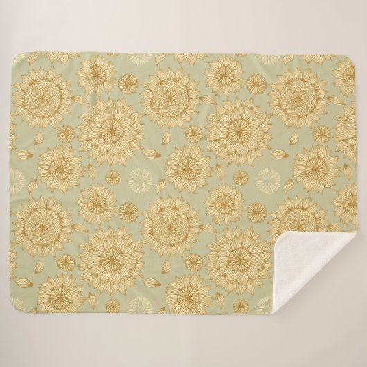 Sunlight Stillness II in Light Olive Sherpa Deken (Voorkant (horizontaal))