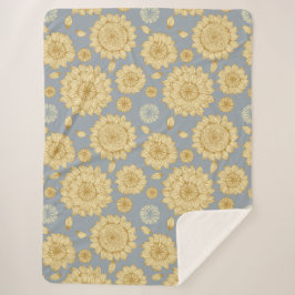 Sunlight Stillness II in Zacht Blauw Grijs Sherpa Deken