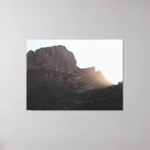 Sunlight Streaming over Casa Grande, BBNP, Texas Canvas Afdruk (Voorkant)