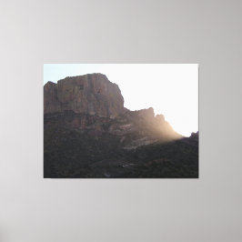 Sunlight Streaming over Casa Grande, BBNP, Texas Canvas Afdruk