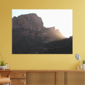 Sunlight Streaming over Casa Grande, BBNP, Texas Canvas Afdruk (Insitu (Woonkamer))