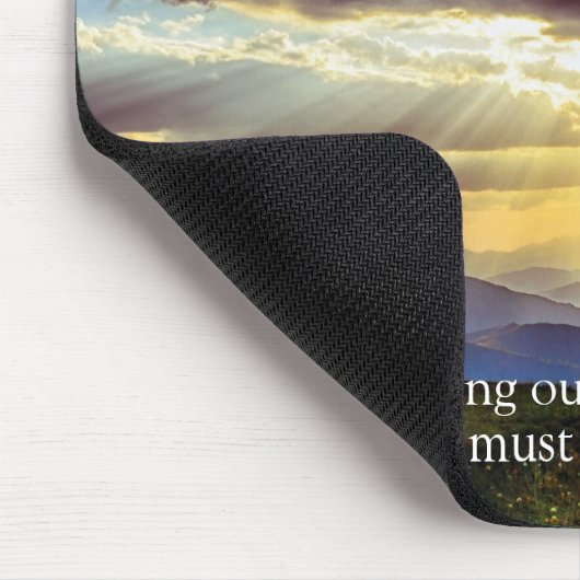 Sunlight Streaming Thru Clouds Inspirerend Quote Muismat (Hoek)