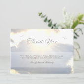 Sunlight Streams & Clouds Hartelijk dank Foto Memo Aankondiging (Staand voorkant)