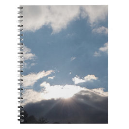 Sunlight Through Dark Clouds Spiral Photo Notebook Notitieboek