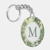 Sunlight Through Maple Leaves Monogram Sleutelhanger (Voorkant Links)