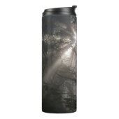 Sunlight Through Trees Dark Woodland Thermosbeker (Gedraaid links)