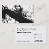 Sunlight Tree Black en White Photography Visitekaartje (Voorkant / Achterkant)