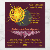 Sunlight Victory Over Darkness Celebration grappig Wijn Etiket (Enkel label)