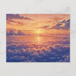 Sunlit Atmosphere - Vibrant Illustration Art Style Briefkaart