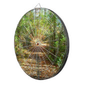 Sunlit Autumn Forest Trail Dartbord (Voorkant Rechts)