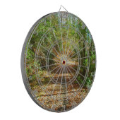 Sunlit Autumn Forest Trail Dartbord (Voorkant Links)