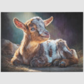 Sunlit Baby Goat Farm Portrait Tissuepapier (Voorkant)