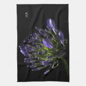 Sunlit Blooming Paars Agapanthus, Afrikaanse Lily Theedoek (Verticaal)