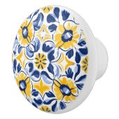 💙💛 Sunlit Blooms Azulejos Keramische Knop (Rechts)