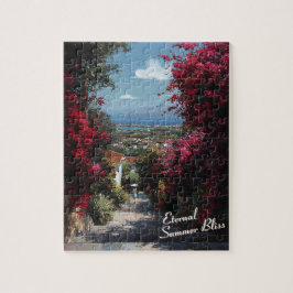 Sunlit Bougainvillea Path Art Legpuzzel