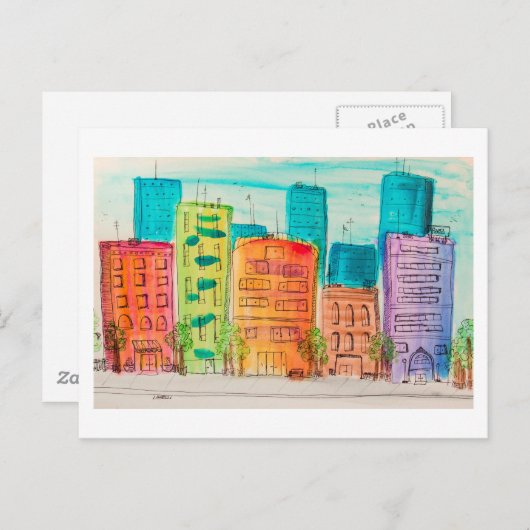 Sunlit City Briefkaart (Voorkant / Achterkant)