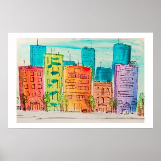 Sunlit City Poster (Voorkant)