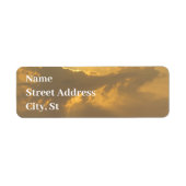 Sunlit Clouds Return Address Labels – Nature Theme (Voorkant)